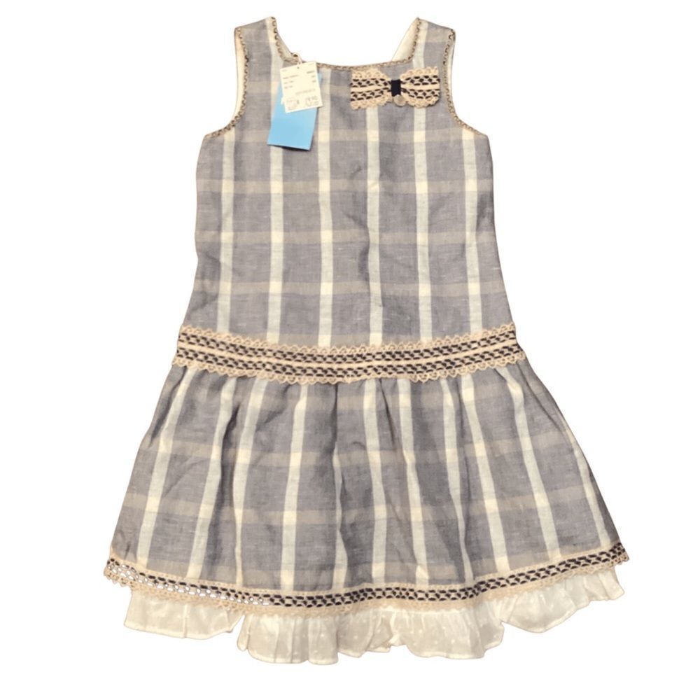 NWT Foque Cotton Linen Blend Dress Sz 10 Made in Spain